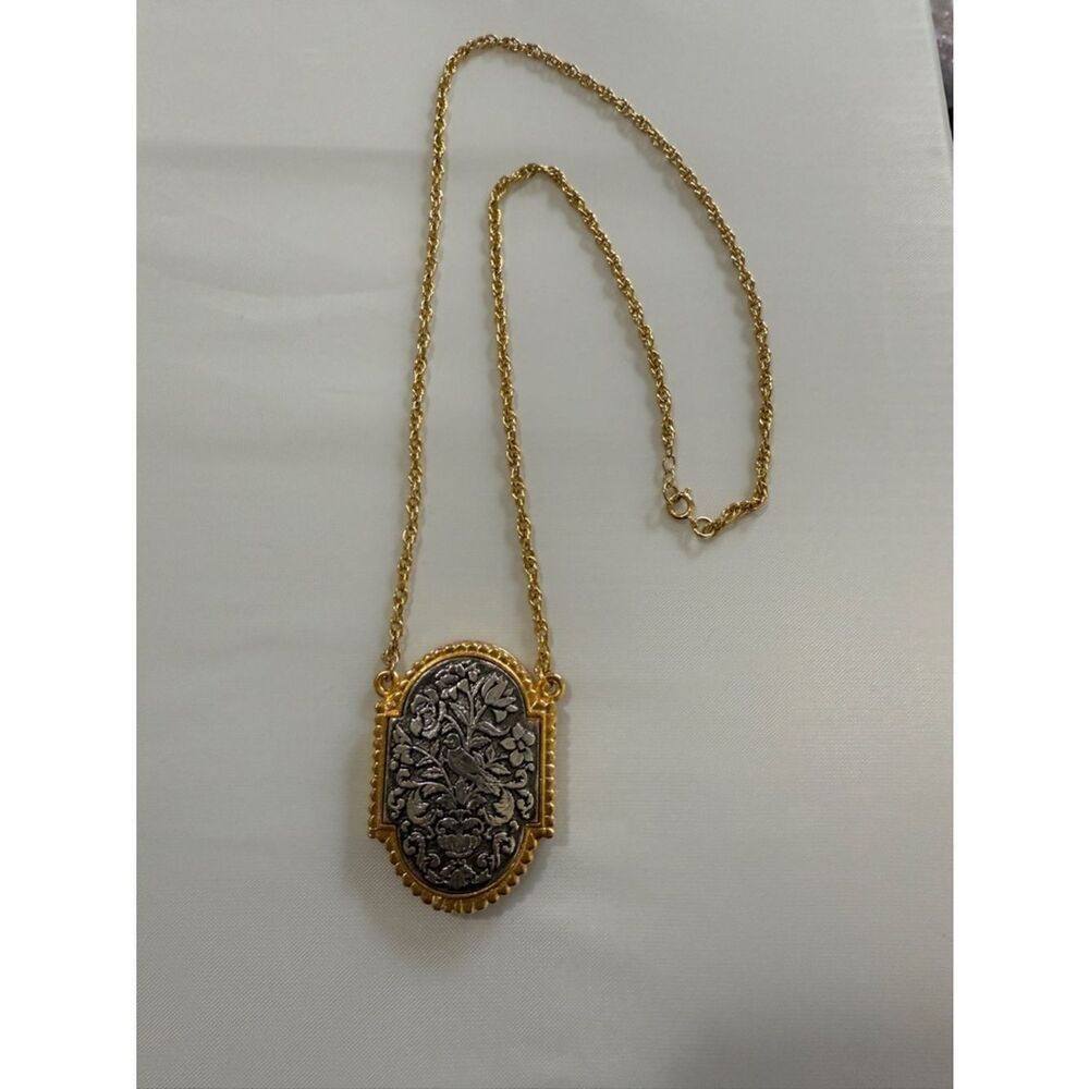 1950s Max Factor Hypnotique Creme Perfume Locket Necklace
